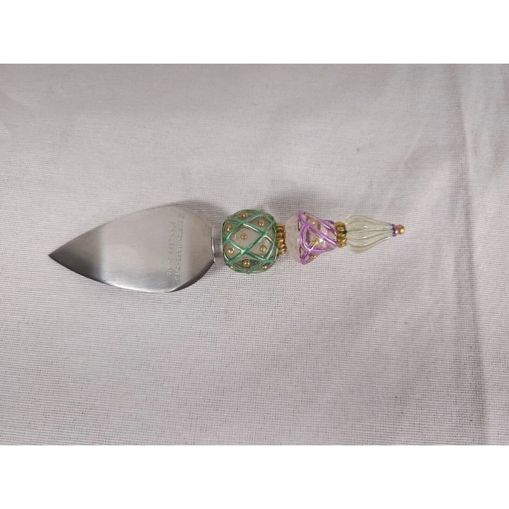 Venetian Ornaments Cheese wedge knife set‎ of 4 Boston Warehouse Decorative